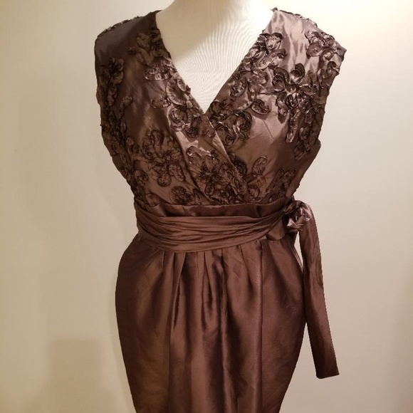 bronze cocktail dress